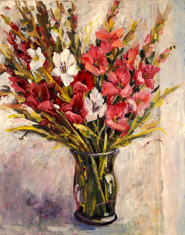 Irises Painting by Ingrid Dohm
