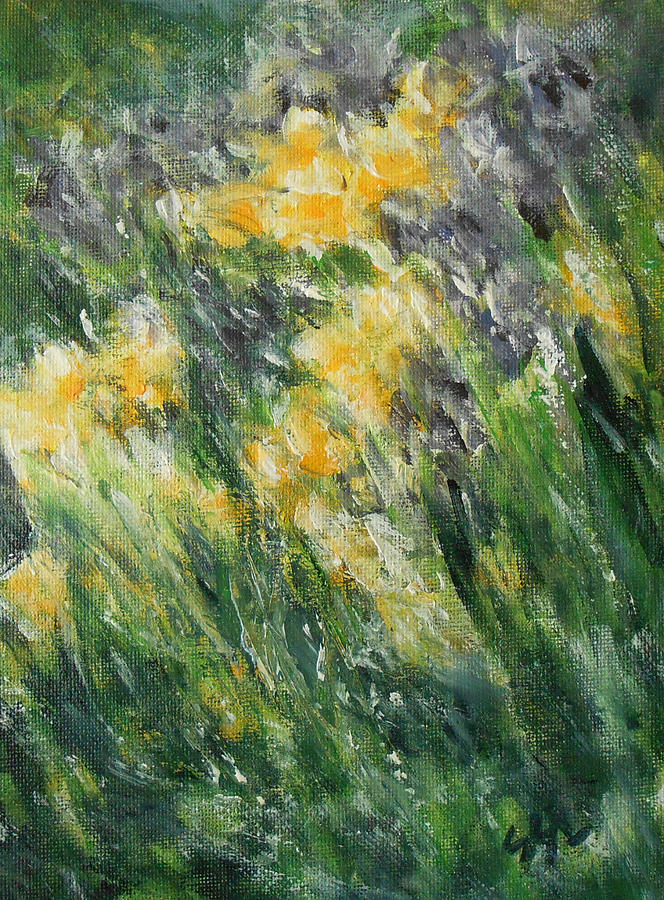 Irises Painting by Jane See