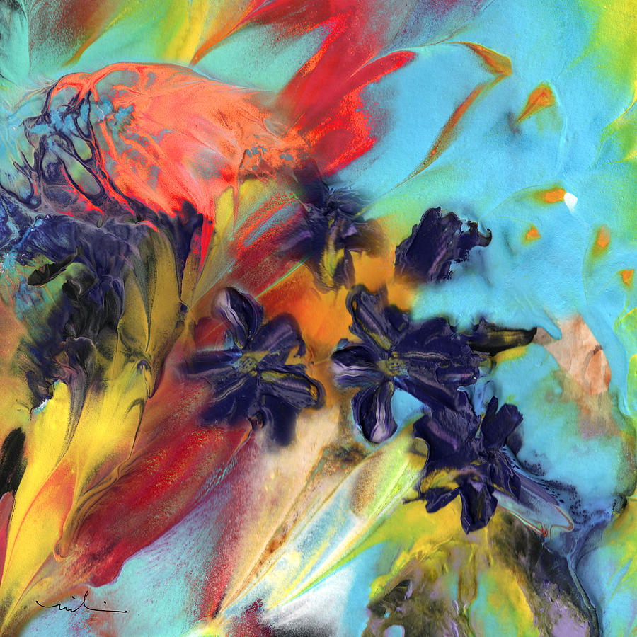 Irises Painting by Miki De Goodaboom