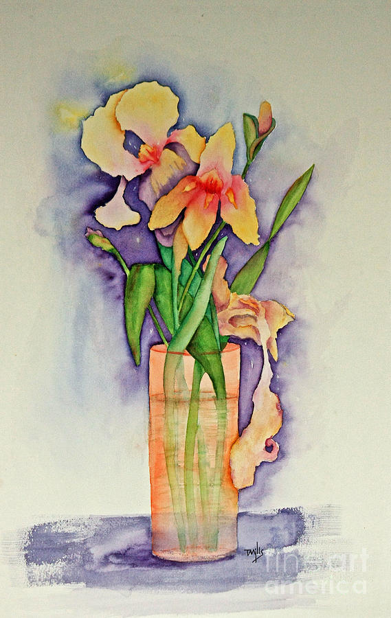 Irises Painting by Terri Mills