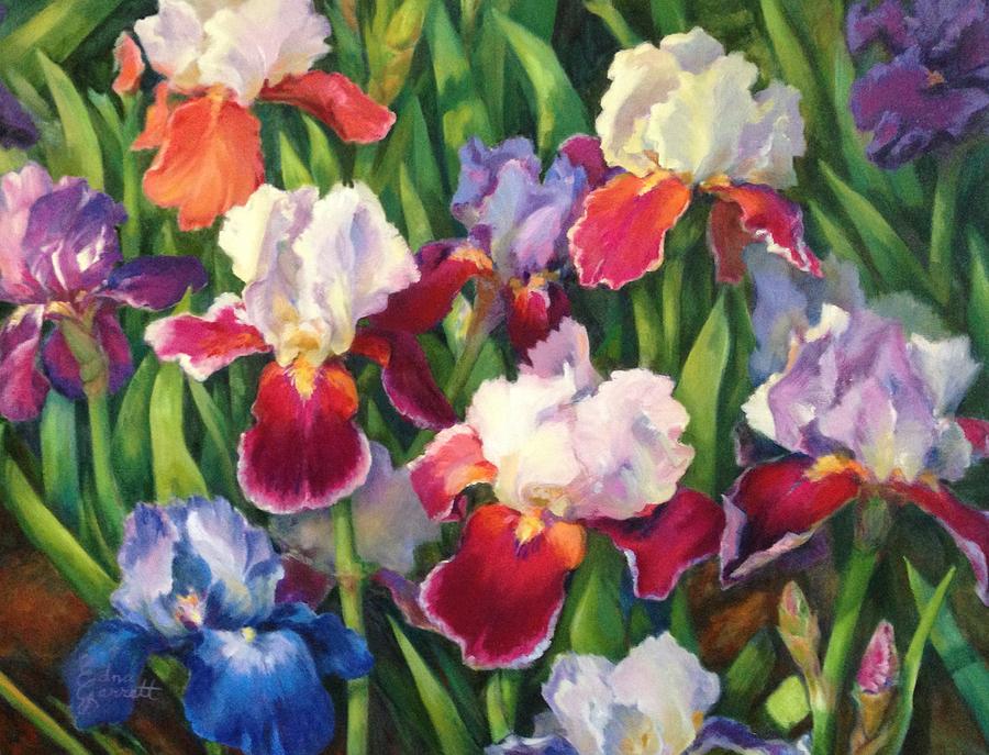 Iris Painting - Irises2 by Edna Garrett