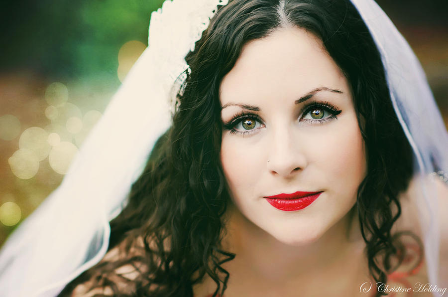 Portrait Photograph - Irish Bride by Christine Holding