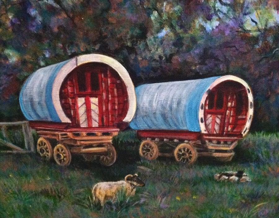 Irish Caravan Painting by Linda Markwardt