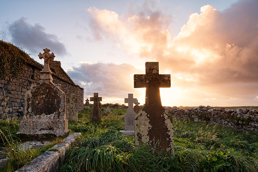 Irish Church and Graveyard Photograph by Allan Van Gasbeck