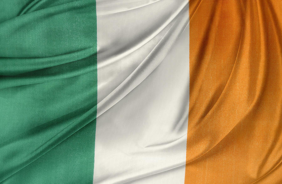 Flag Photograph - Irish flag by Les Cunliffe