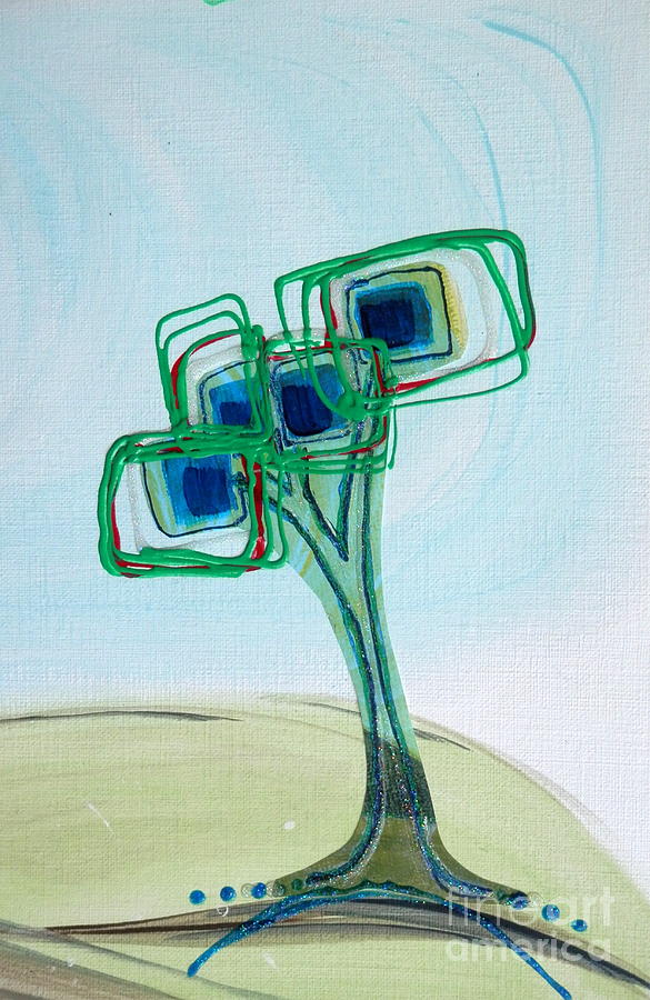Irish geom tree Painting by Barbara Leigh Art