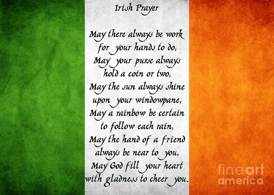 Flag Digital Art - Irish Prayer by JH Designs