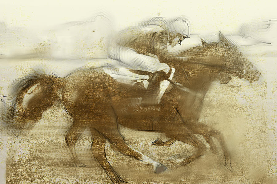 Irish Horse Racing Digital Art by Suzanne Powers