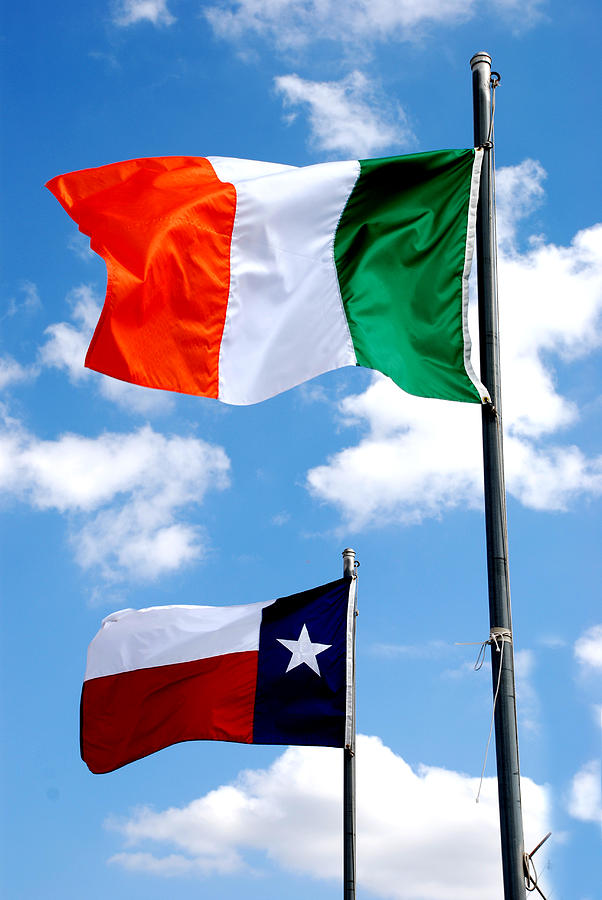 Flag Photograph - Irish Texans by Norma Brock