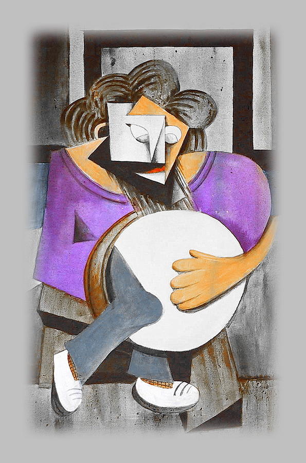 Irish percussionist Mixed Media by Val Byrne