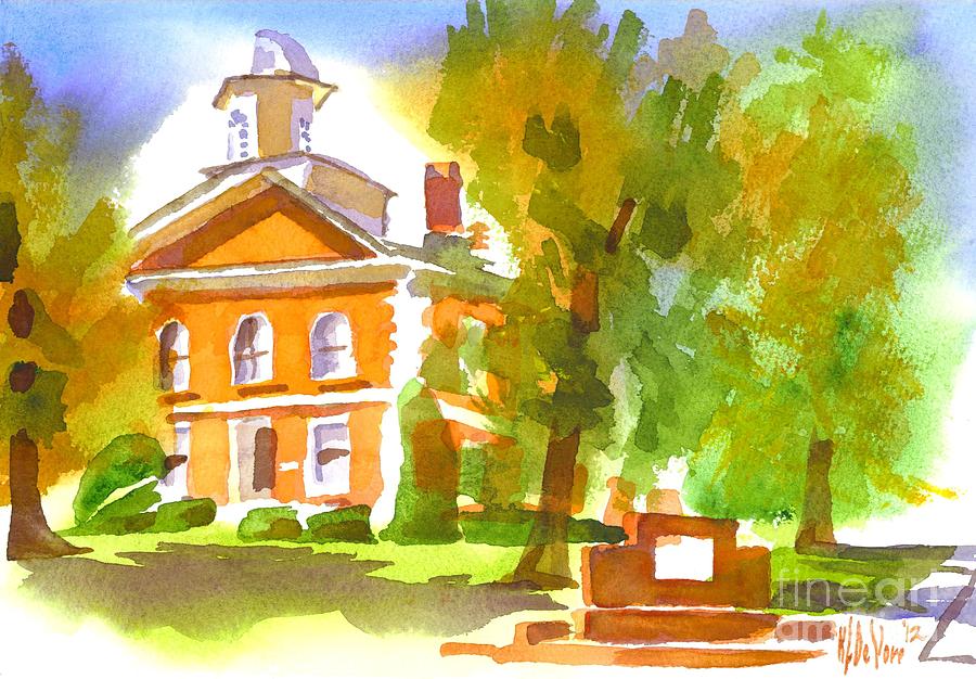 Iron County Courthouse in Watercolor Painting by Kip DeVore