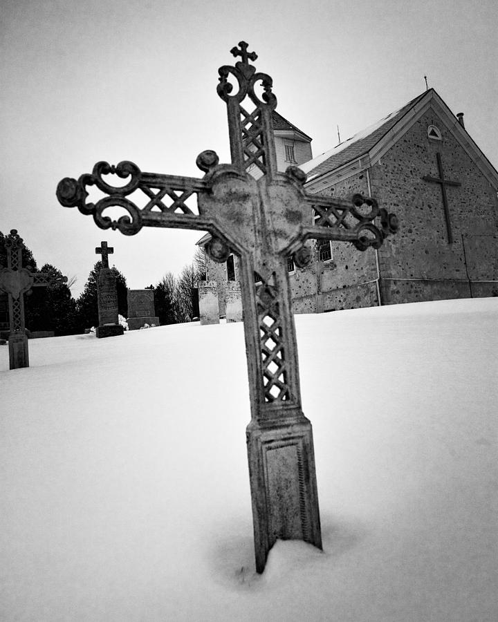 Winter Photograph - Iron Cross by Jeff Klingler