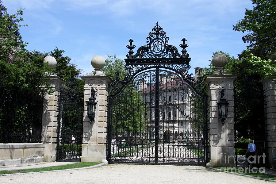 Architecture Photograph - Iron Gate - The Breakers - Rhode Island by Christiane Schulze Art And Photography