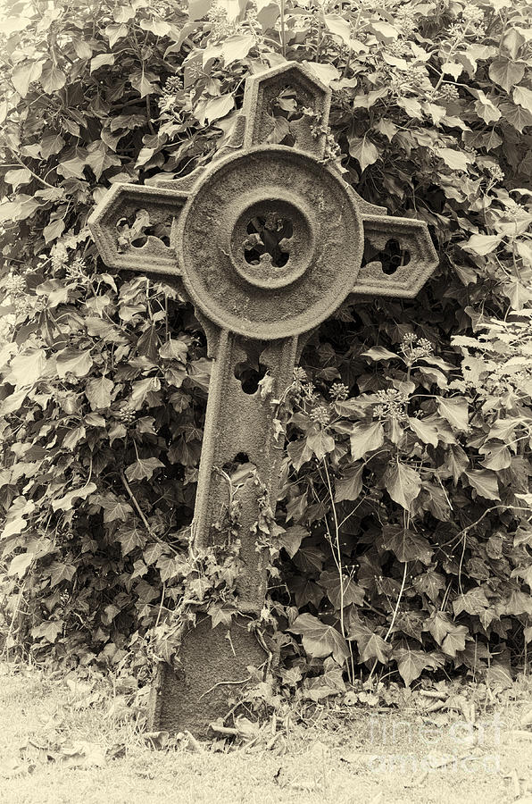 Iron grave marker - toned Photograph by Steev Stamford