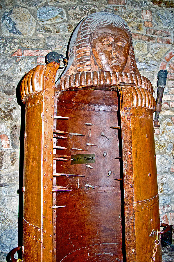 Iron Maiden Torture Chamber  in Dungeon of Castello di Amorosa in Napa Valley-California  Photograph by Ruth Hager