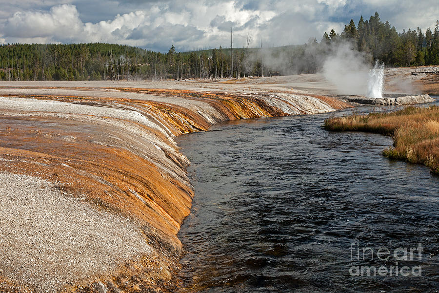 Iron Spring Creek in Black Sand Geyser Basin Photograph by Fred Stearns