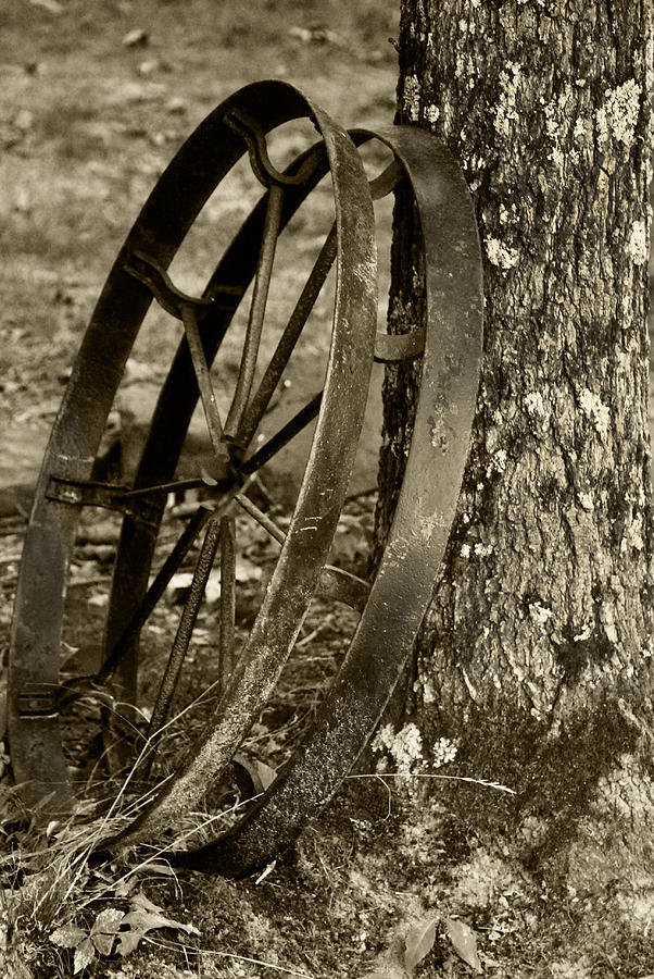 Iron Wheel Photograph by Linda Segerson