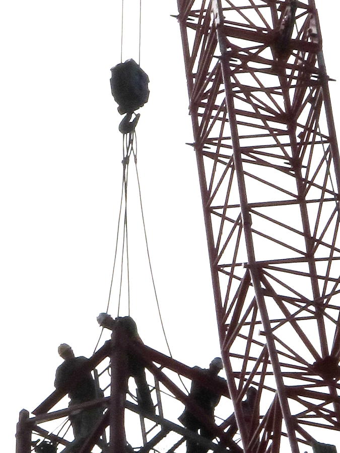 Keoni And Crew Taking Down Tower Crane Photograph by John King I I I