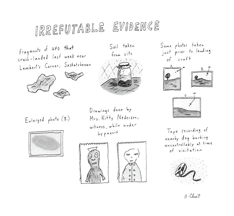 Irrefutable Evidence Drawing by Roz Chast