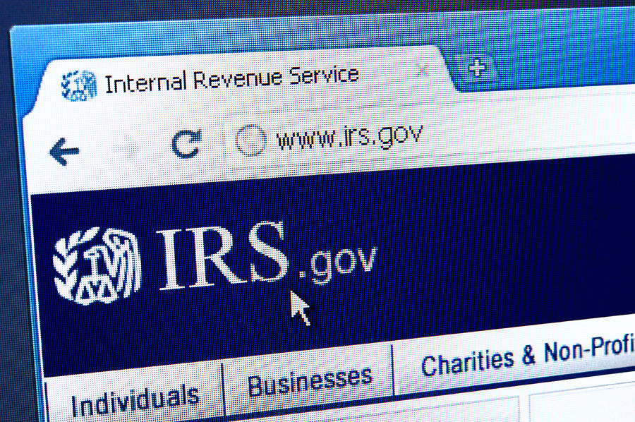 IRS webpage on the browser Photograph by Brightstars