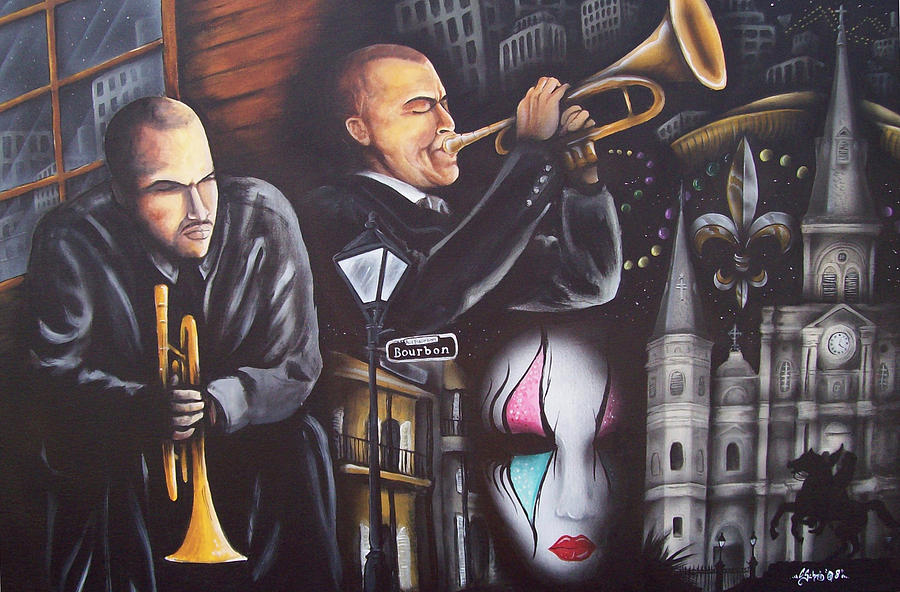 Jazz Painting - Irving Mayfield by Chris Prik