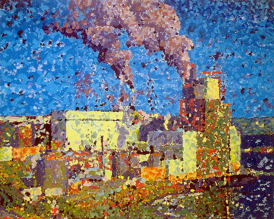 Irving Pulp Mill Painting by Michael Graham