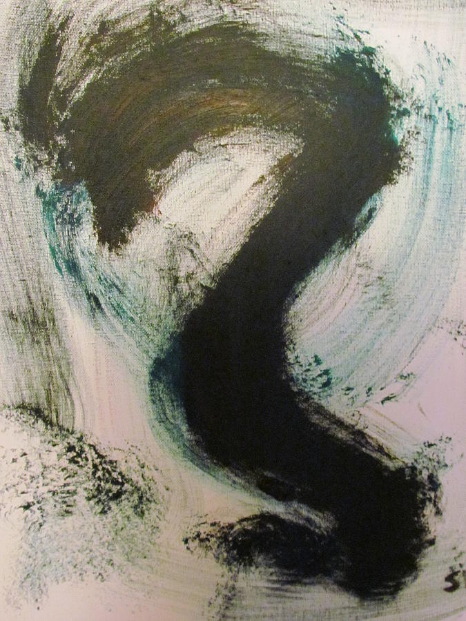 Snake Painting - Is it a Question Mark or a Snake by Shea Holliman