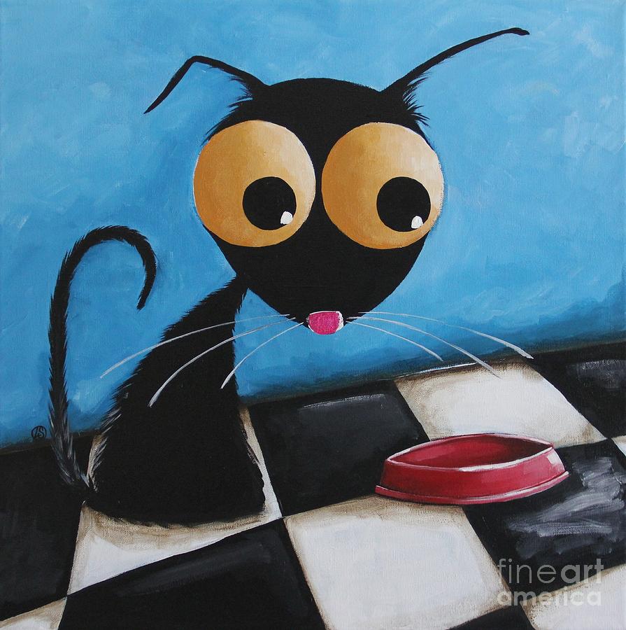 Is it lunch time yet Painting by Lucia Stewart