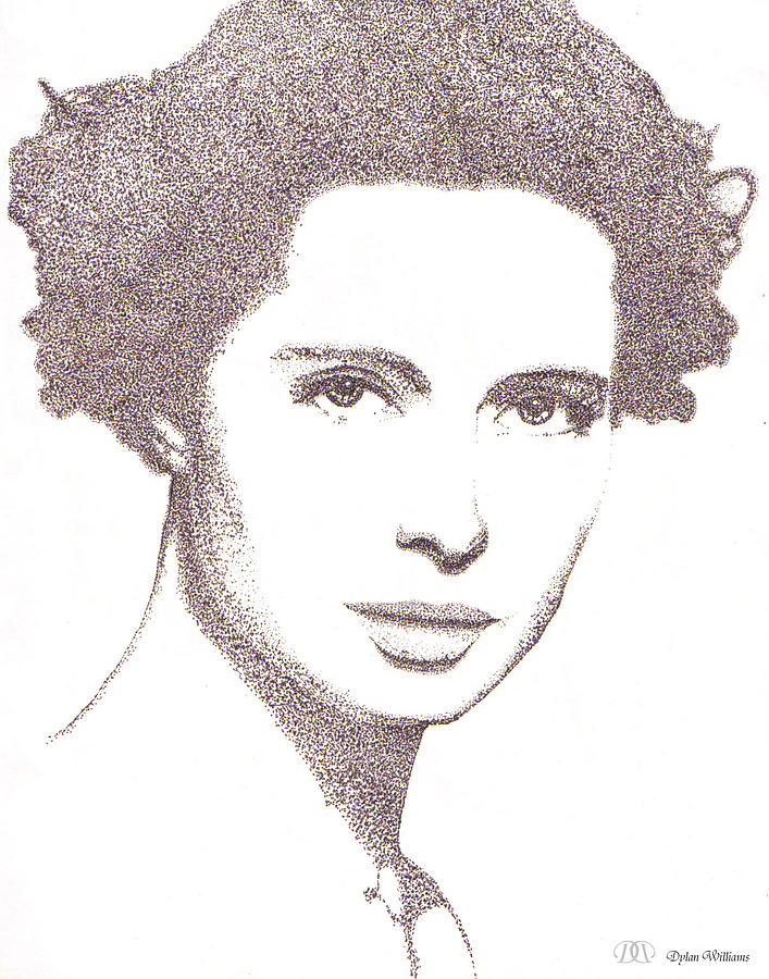 Christmas Drawing - Isabella Rossellini Drawing by Dylan Williams