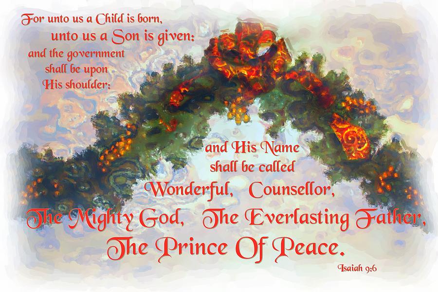 Isaiah 9:6, for Unto Us a Child is Born, Christmas Wall Art