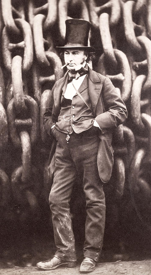 Portrait Photograph - Isambard Kingdom Brunel  by Robert Howlett