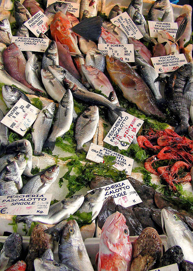 Fish Photograph - Ischia Fish Market by Jean Hall