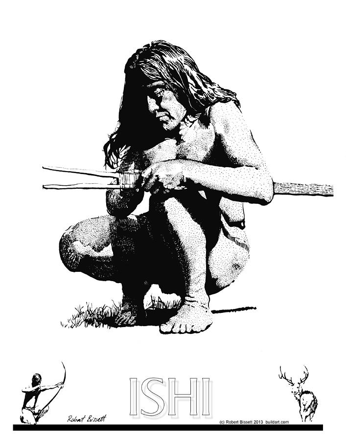Ishi Drawing by Robert Bissett