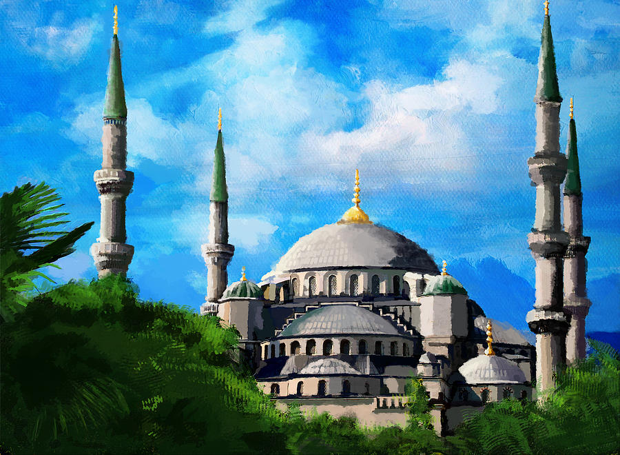 Islamic Mosque Painting by Catf
