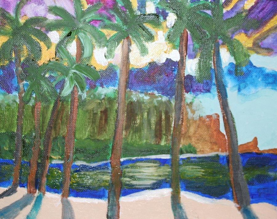 Palm Trees Painting - Island 2 by Victoria Hasenauer