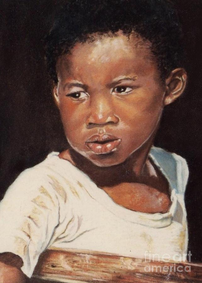 Portrait Painting - Island Boy by John Clark