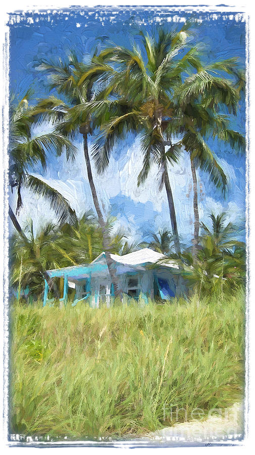 Island Bungalow Digital Art by Linda Olsen