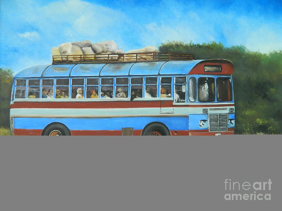Island Bus Painting by Kenneth Harris
