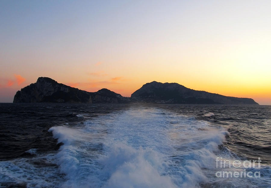 Sunset Photograph - Island Capri at Sunset by Kiril Stanchev