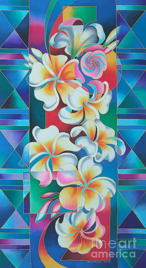 Island Flowers - Frangipani Painting by Maria Rova