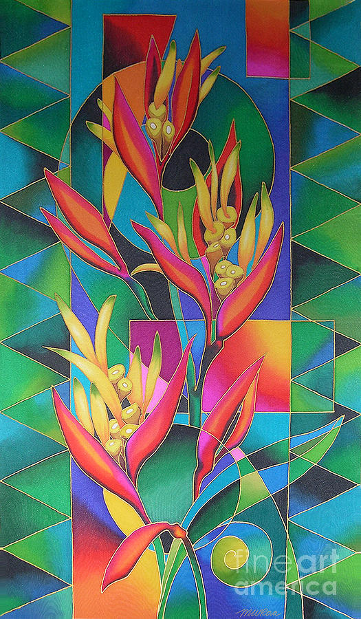 Flower Painting - Island Flowers - Heliconia by Maria Rova