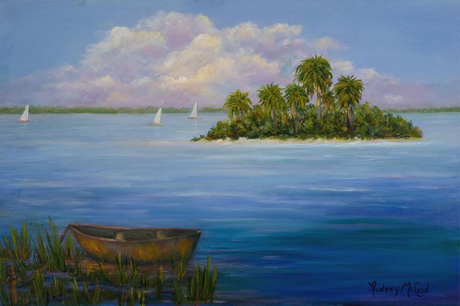 Island in the Bay Painting by Audrey McLeod