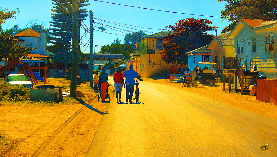 Island Life 8 - Village Road Painting by CHAZ Daugherty