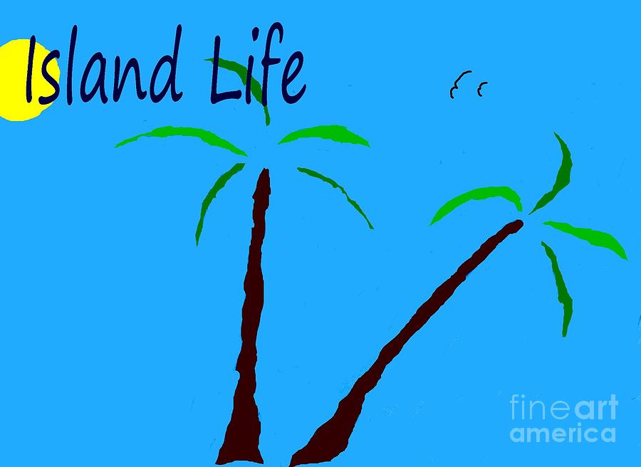 Island Life palms Painting by James and Donna Daugherty