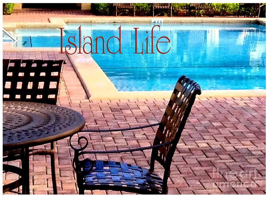 Island life pool Painting by James and Donna Daugherty