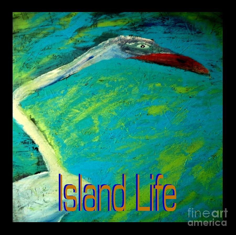 Island Life Stork Painting by James and Donna Daugherty