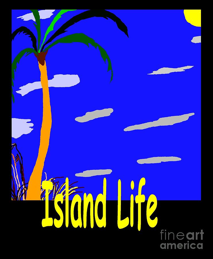 Island Life Sun And Palm Painting