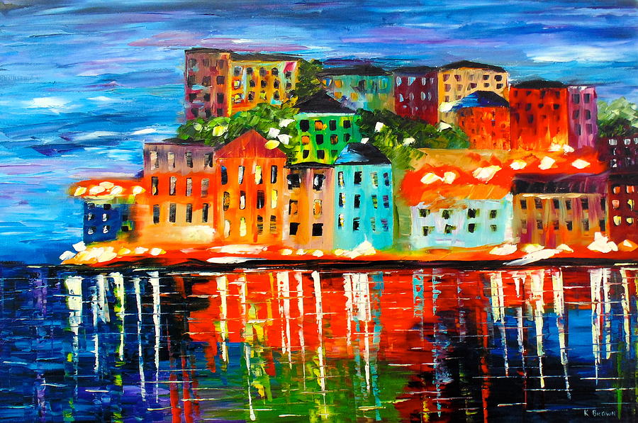 Island Lights Painting by Kevin  Brown