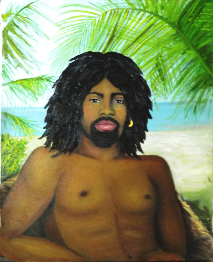 Island Man Painting by Sandra Nardone