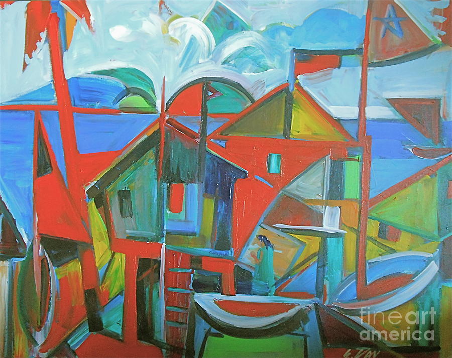 Primary Colors Painting - Island Mind by E Dan Barker